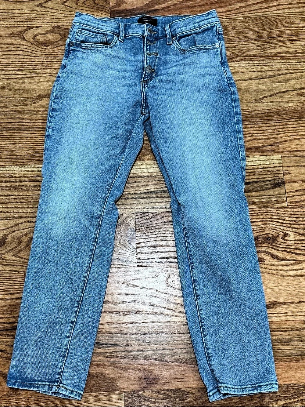 Banana Republic Girlfriend Mid-Rise Jean Straight Leg Blue Jeans Waist 28